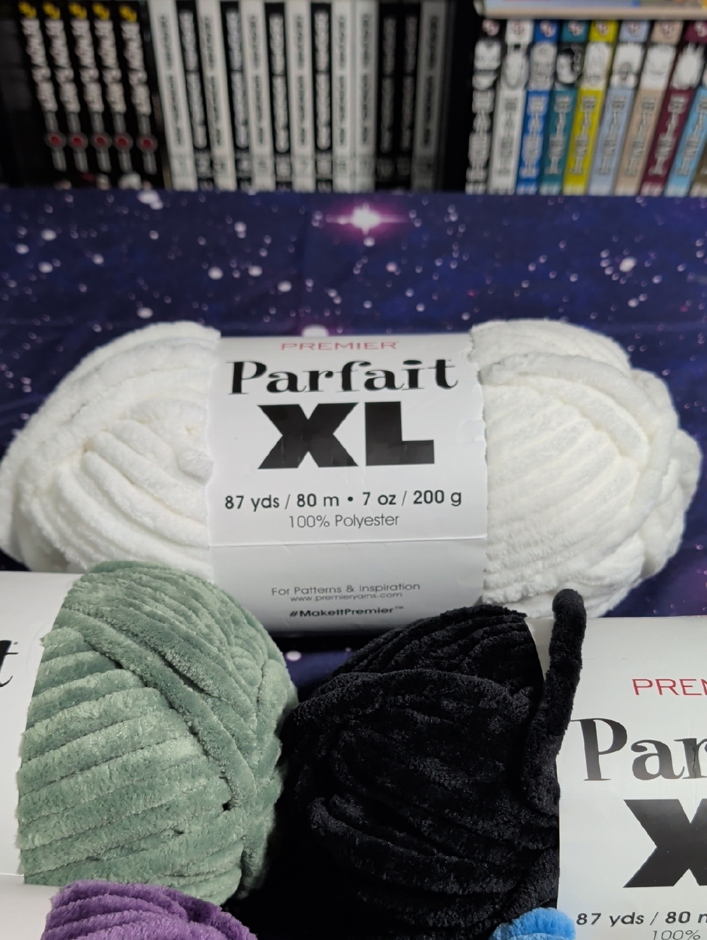 7 Brand New Skeins Premier Parfait XL Chenille Yarn Various Colors Smoke Free - Picture 4 of 10